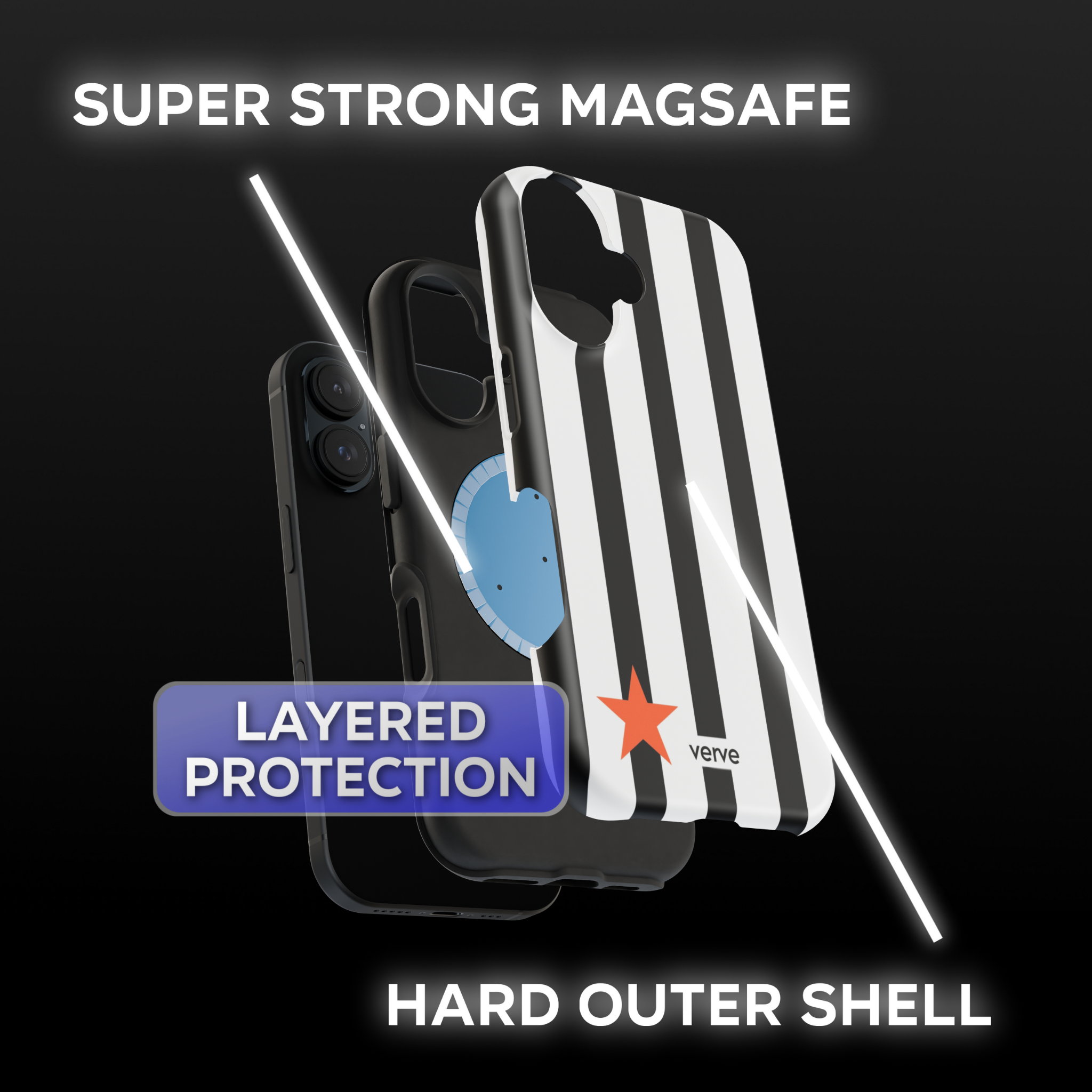 Black & White Striped Phone Case