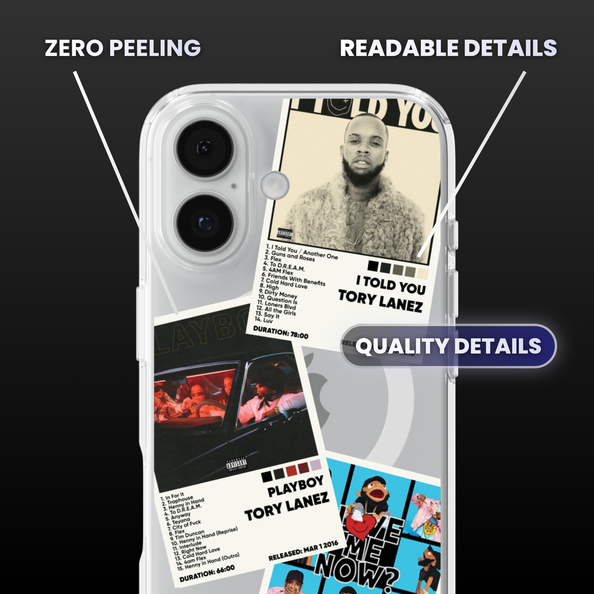 Tory Lanez Album Covers Clear Phone Case