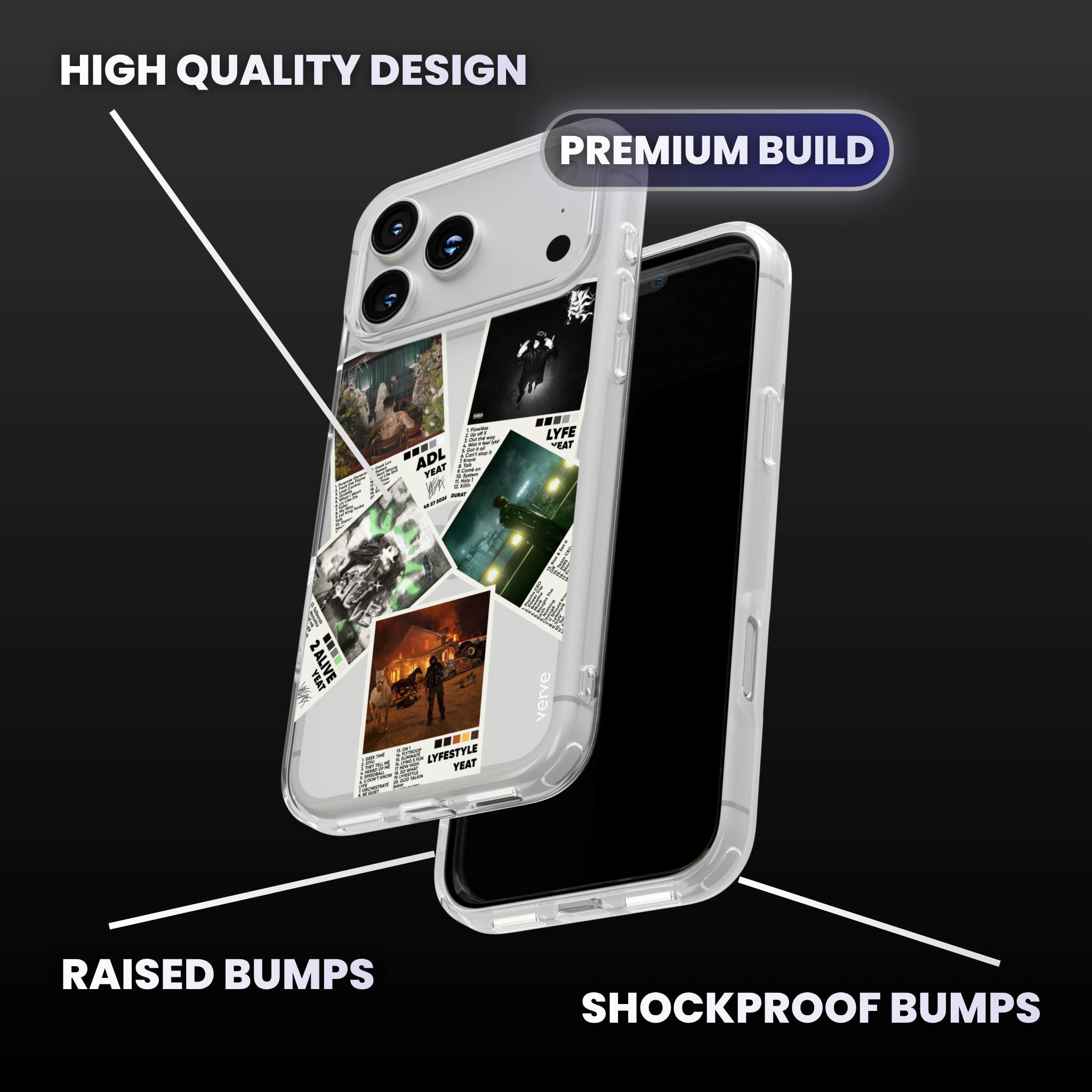 Yeat Album Covers Clear Phone Case