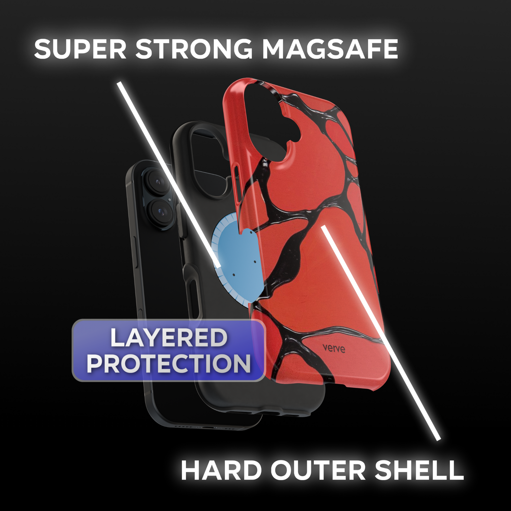 Burning Black Chrome Phone Case