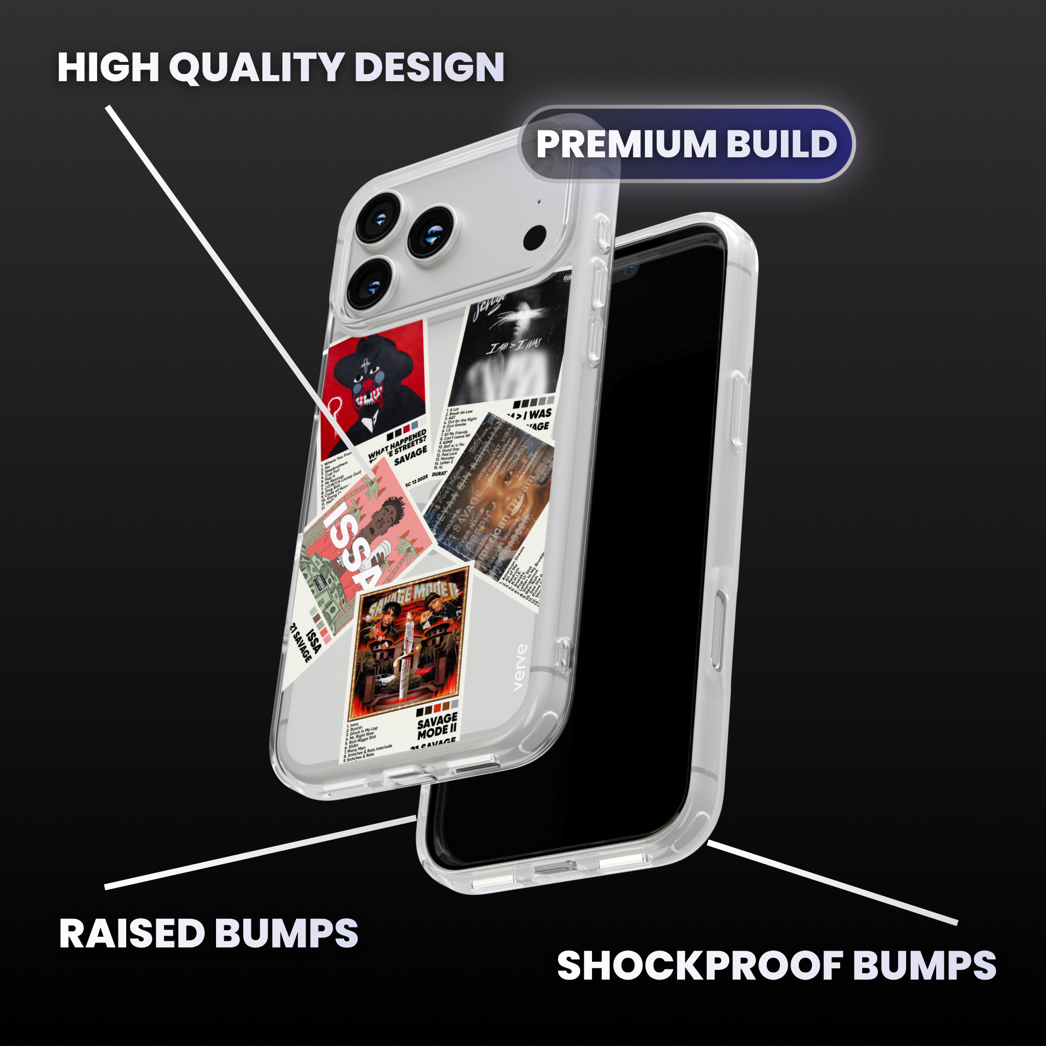 21 Savage Album Covers Clear Phone Case