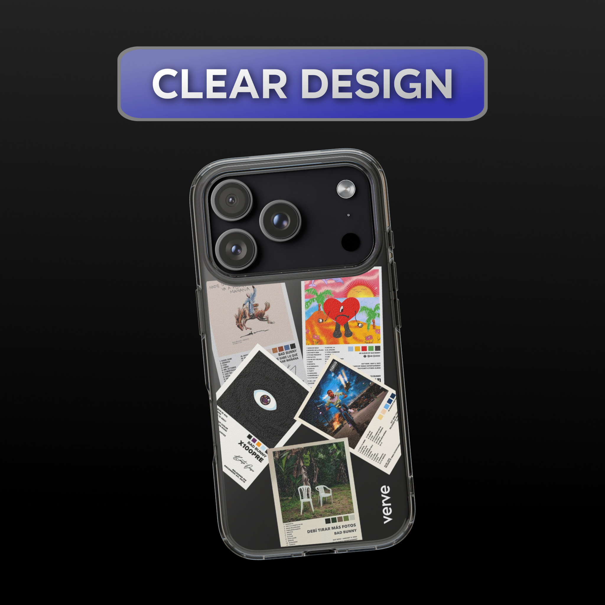 Bad Bunny Albums Clear Phone Case