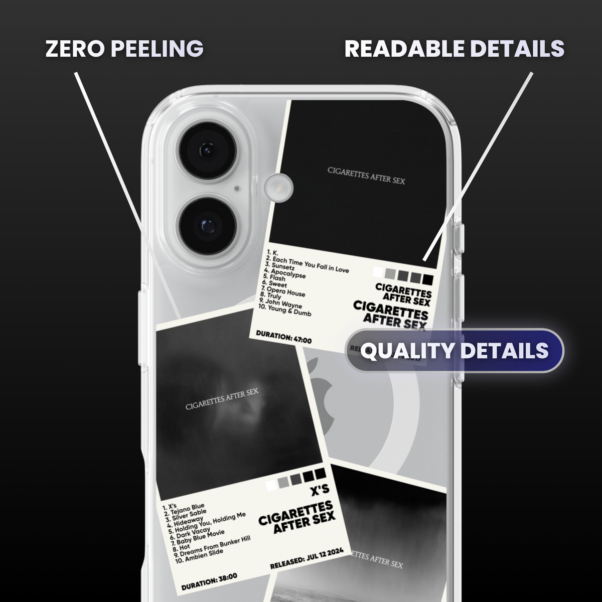 Cigarettes After Sex Album Covers Clear Phone Case