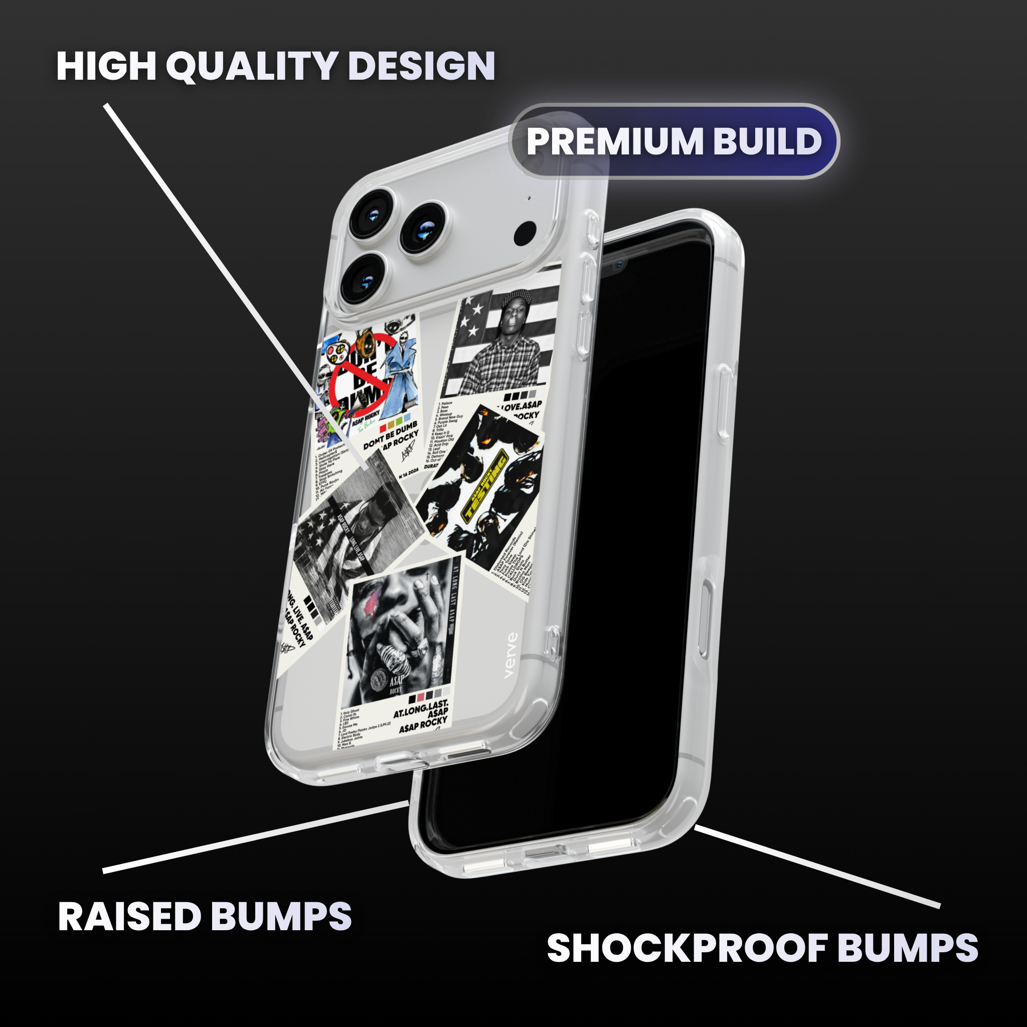 A$AP Rocky Album Covers Clear Phone Case