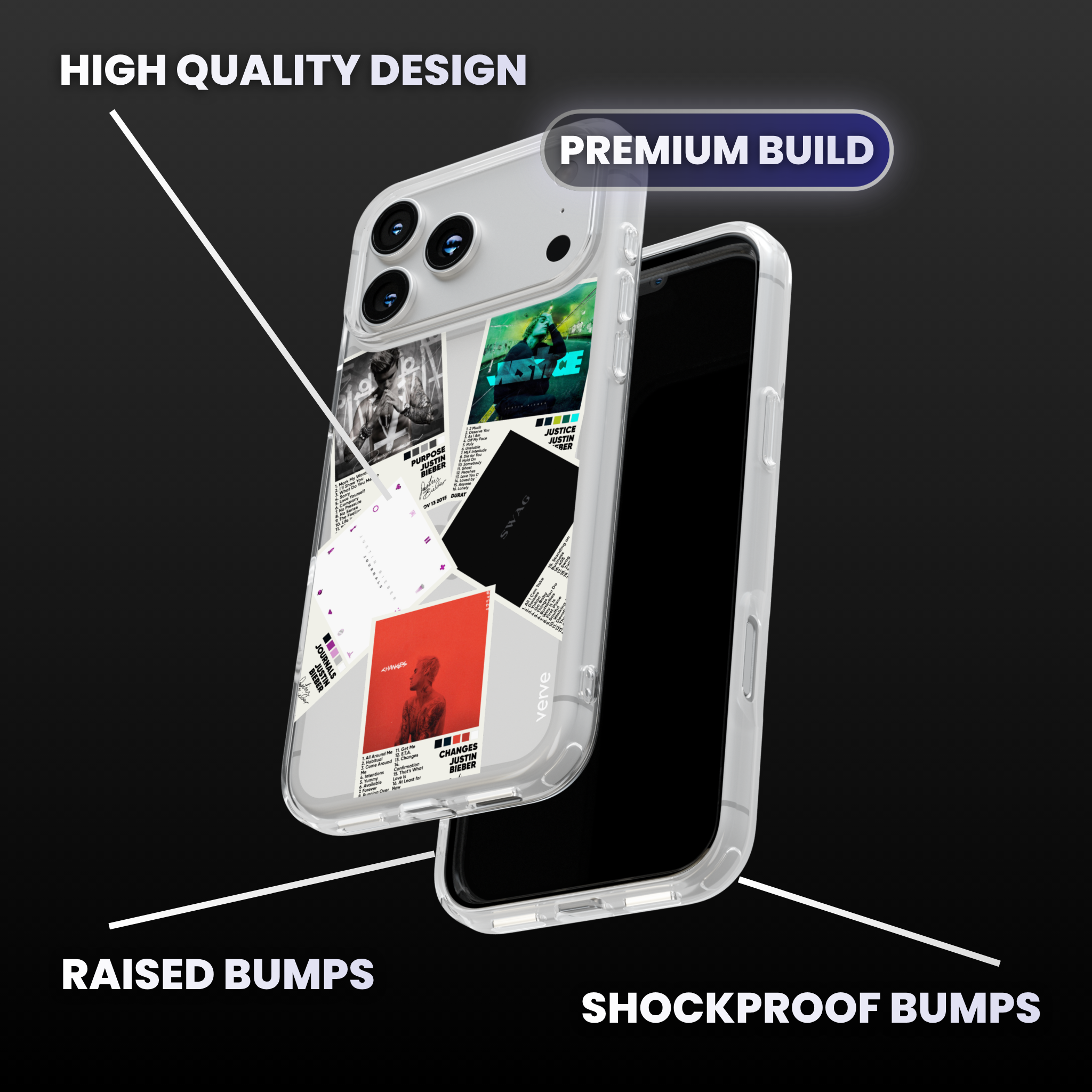Justin Bieber Albums Clear Phone Case