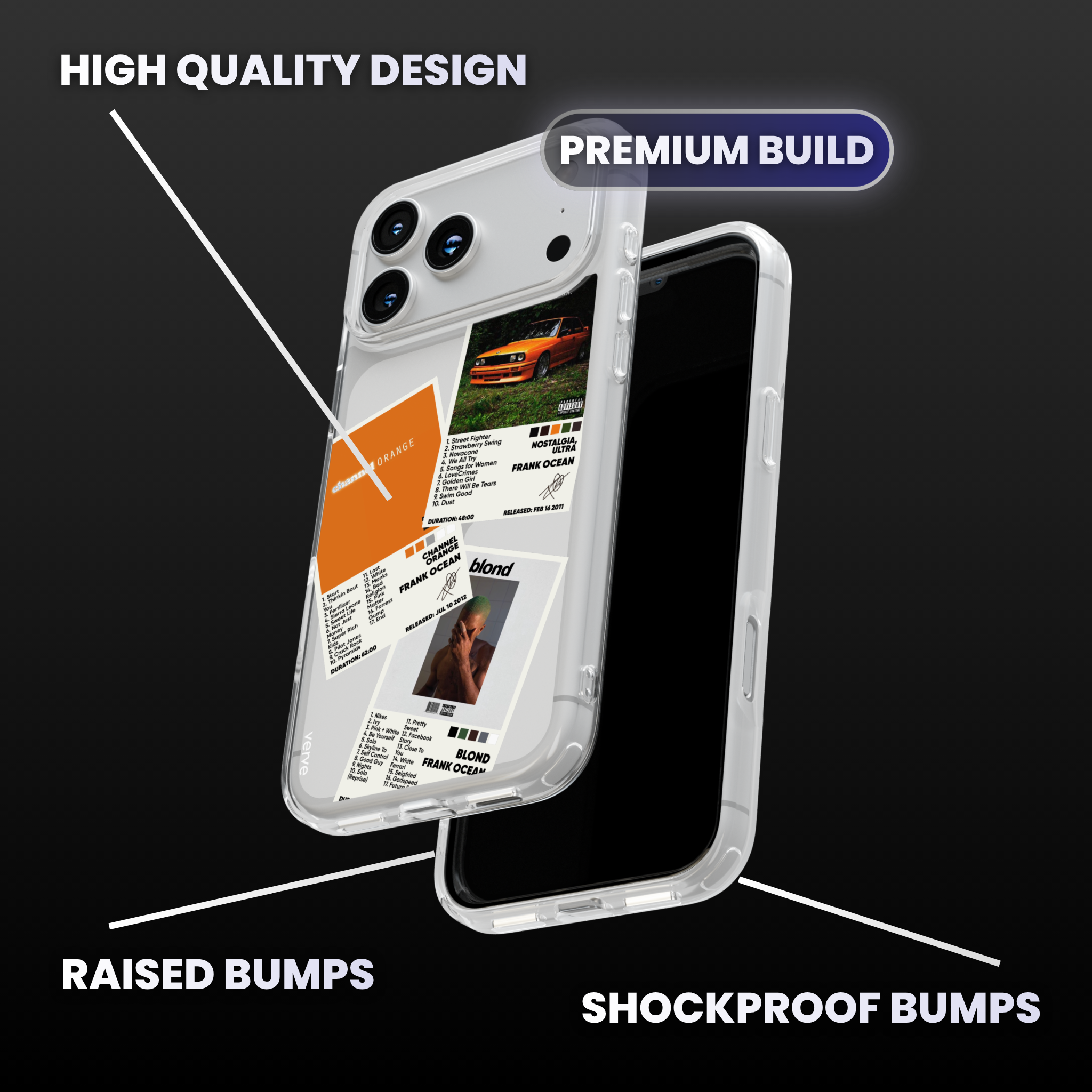 Frank Ocean Albums Clear Phone Case