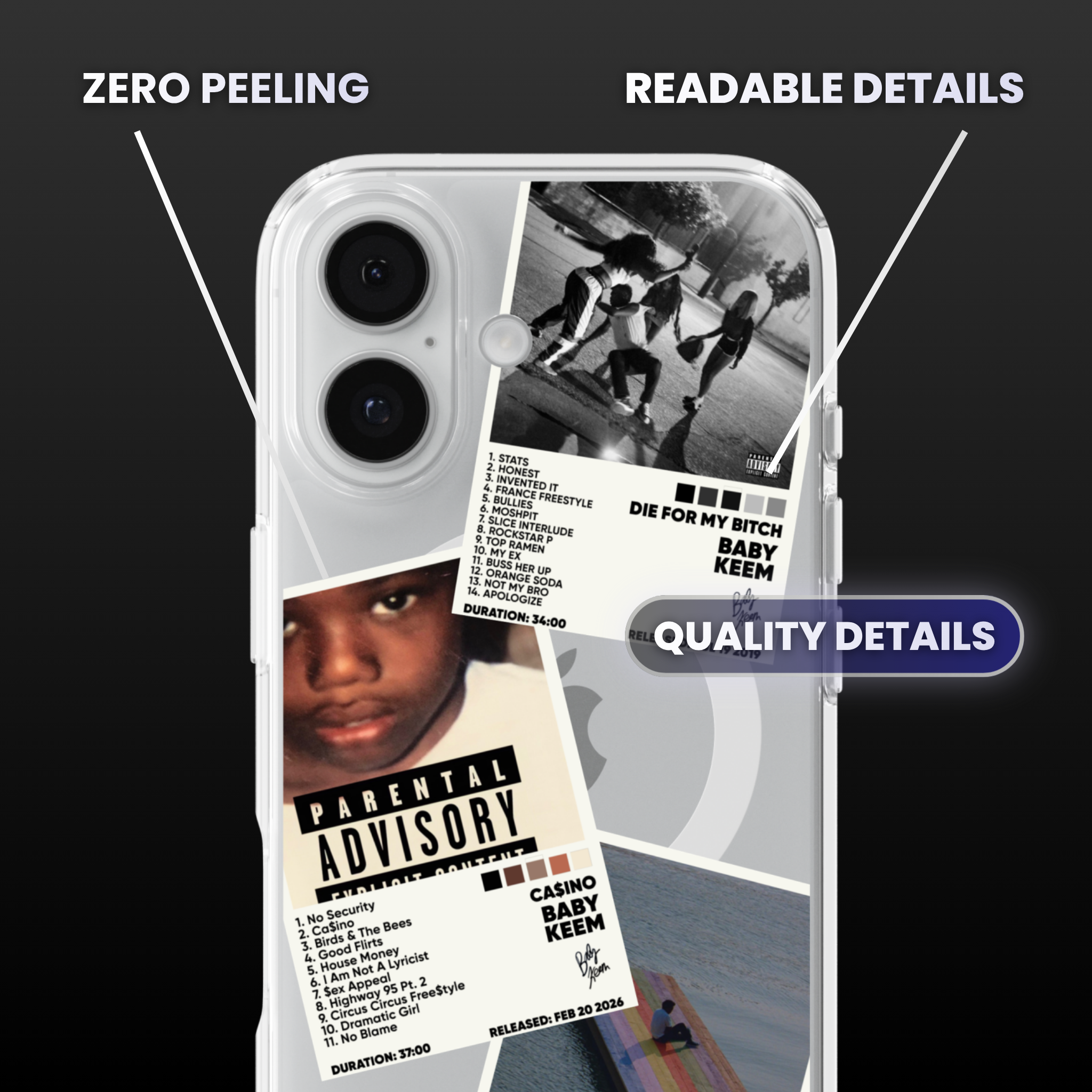 Baby Keem Album Covers Clear Phone Case