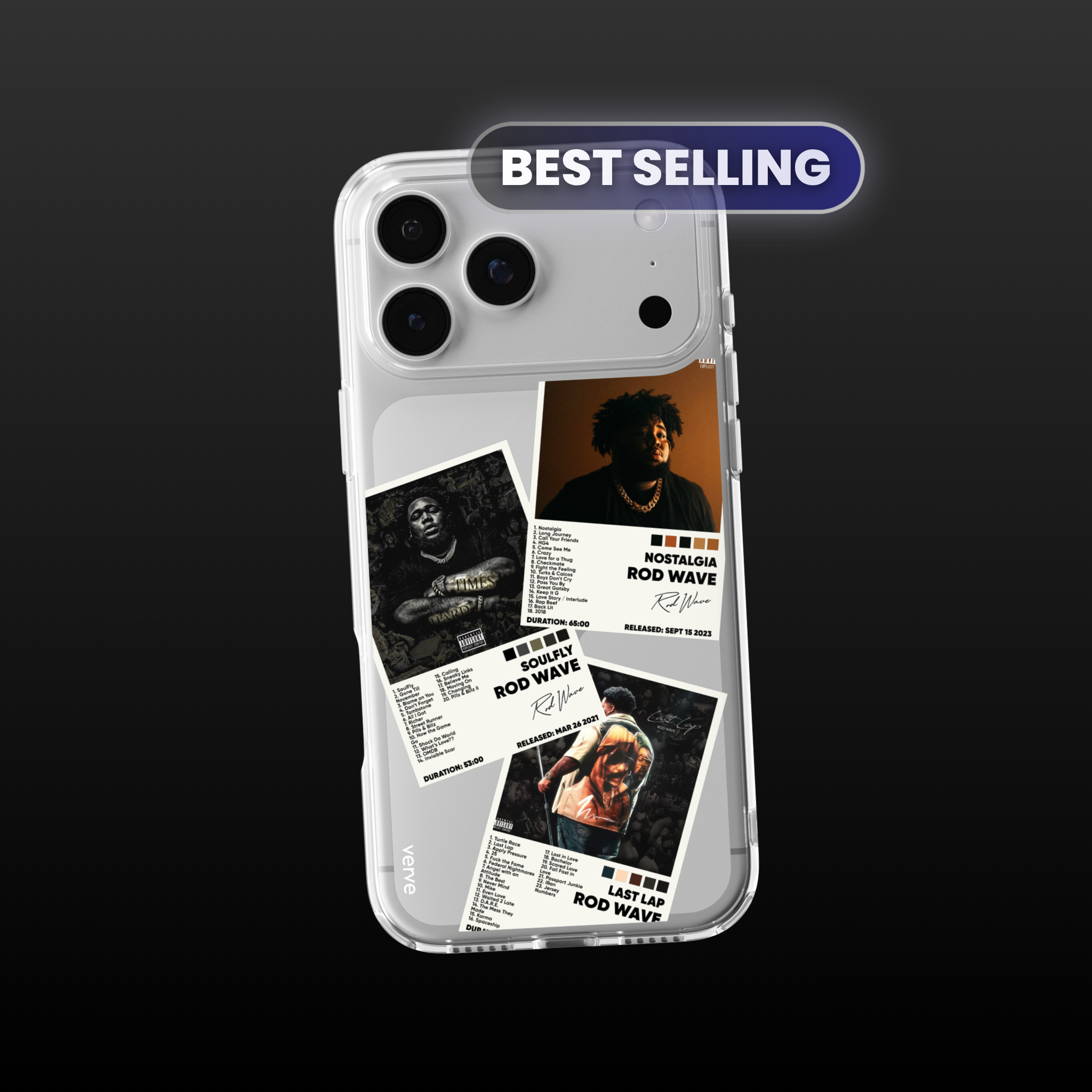 Rod Wave Album Covers Clear Phone Case