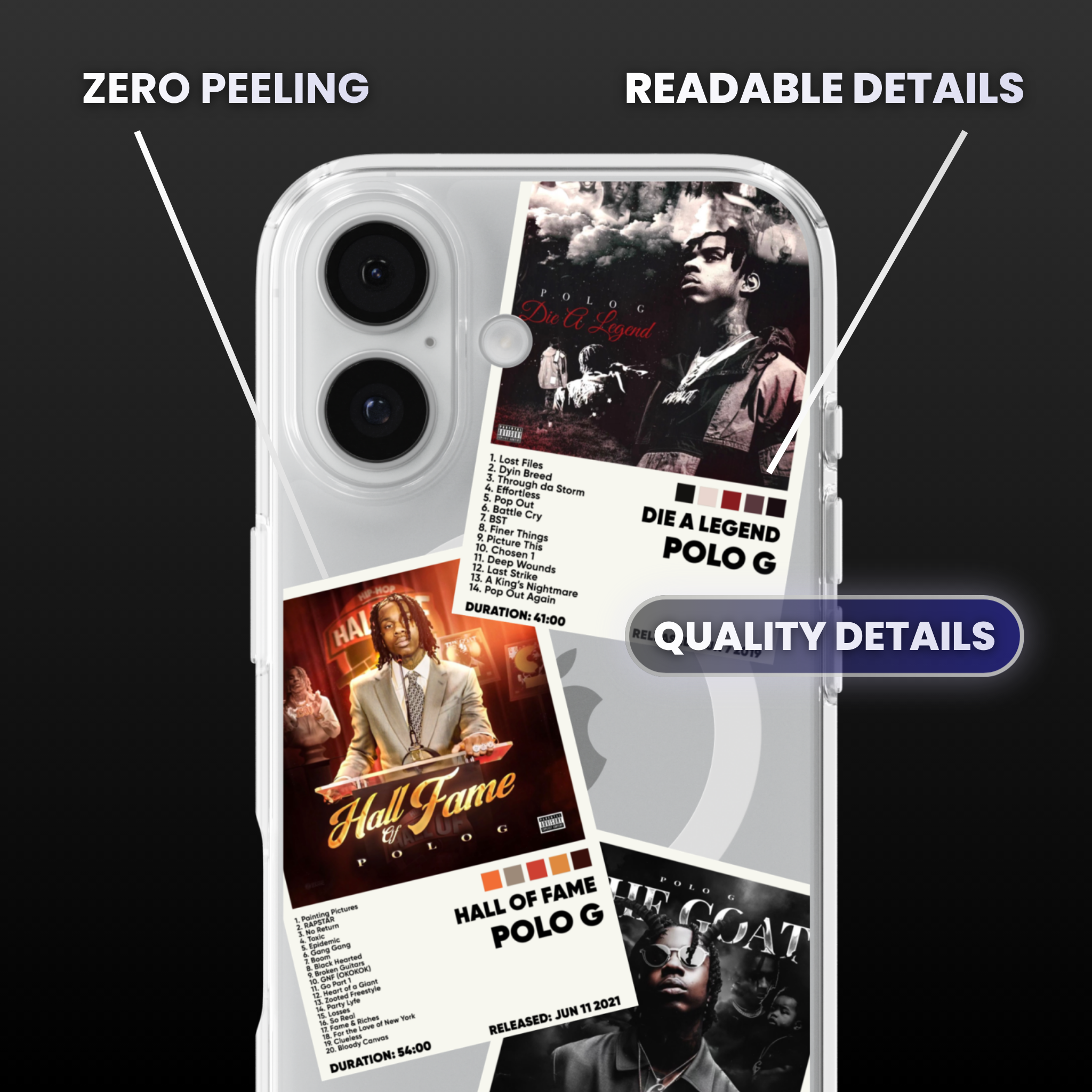 Polo G Album Covers Clear Phone Case