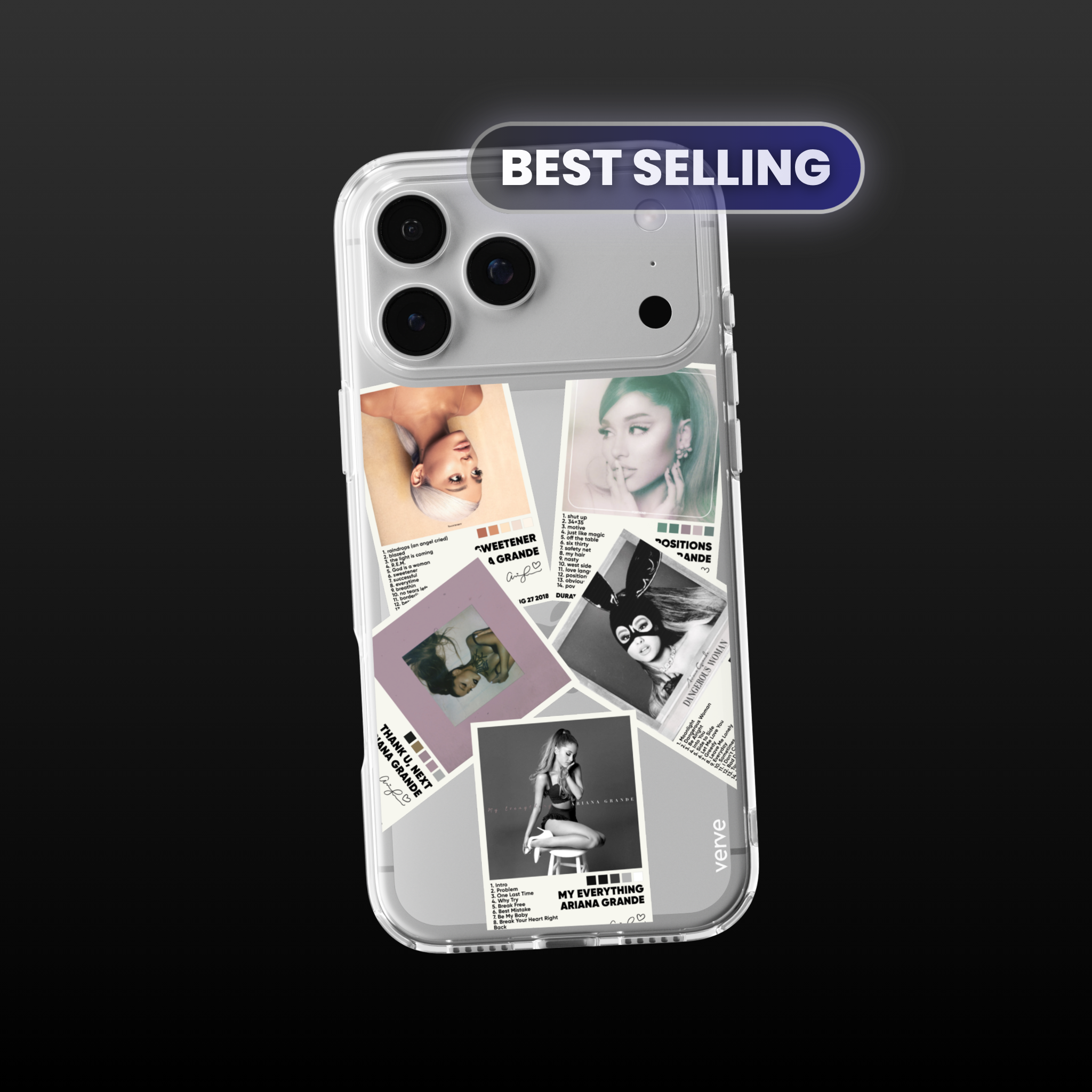 Ariana Grande Album Covers Clear Phone Case