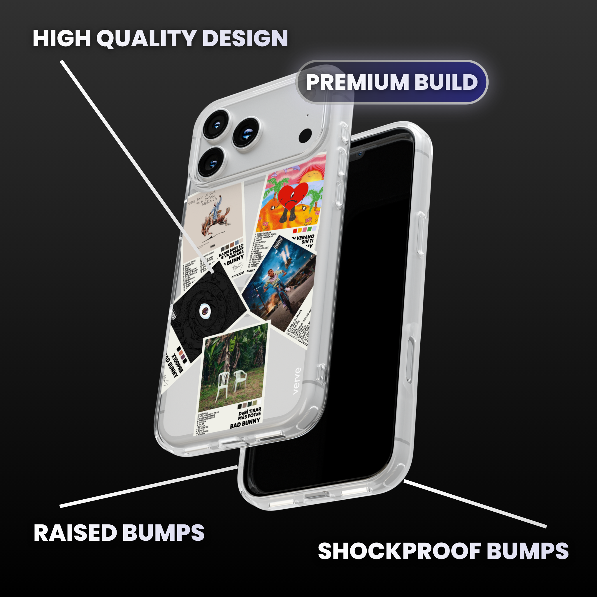 Bad Bunny Albums Clear Phone Case