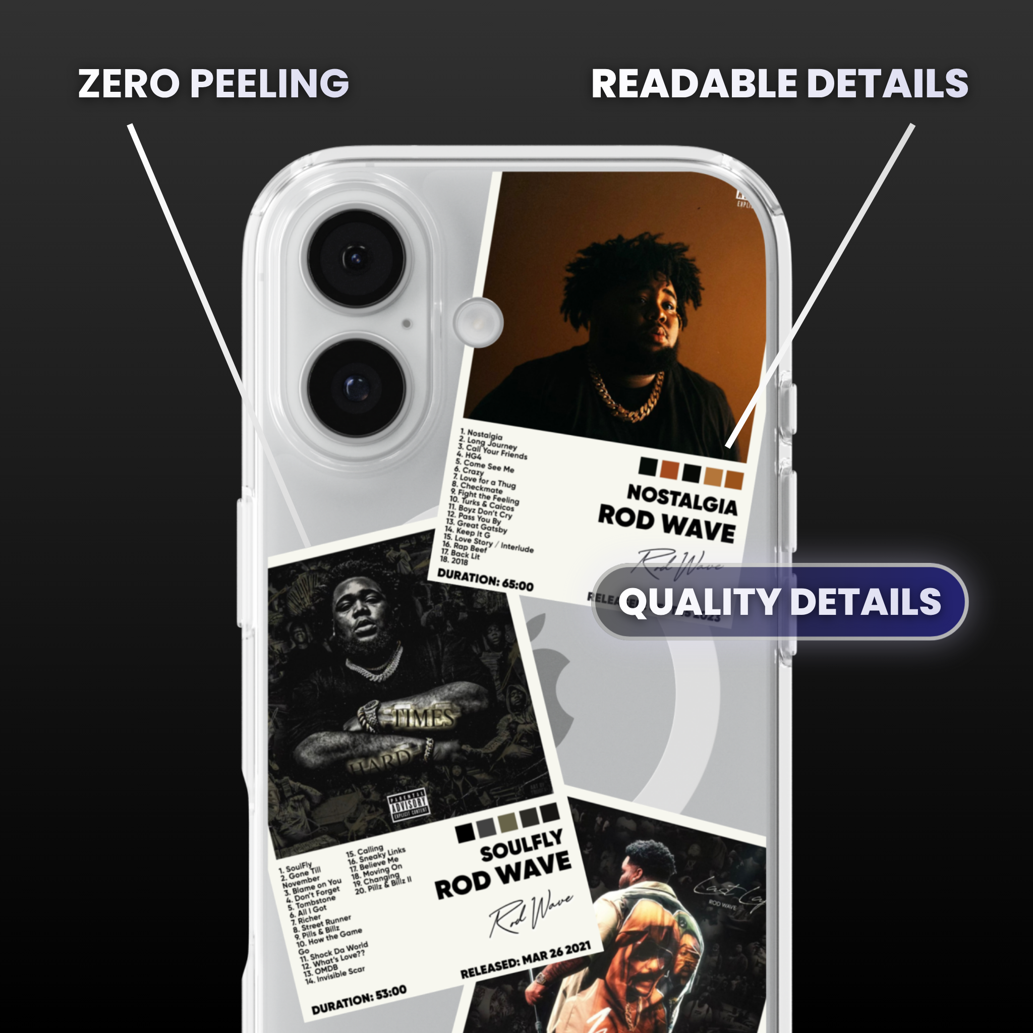 Rod Wave Album Covers Clear Phone Case