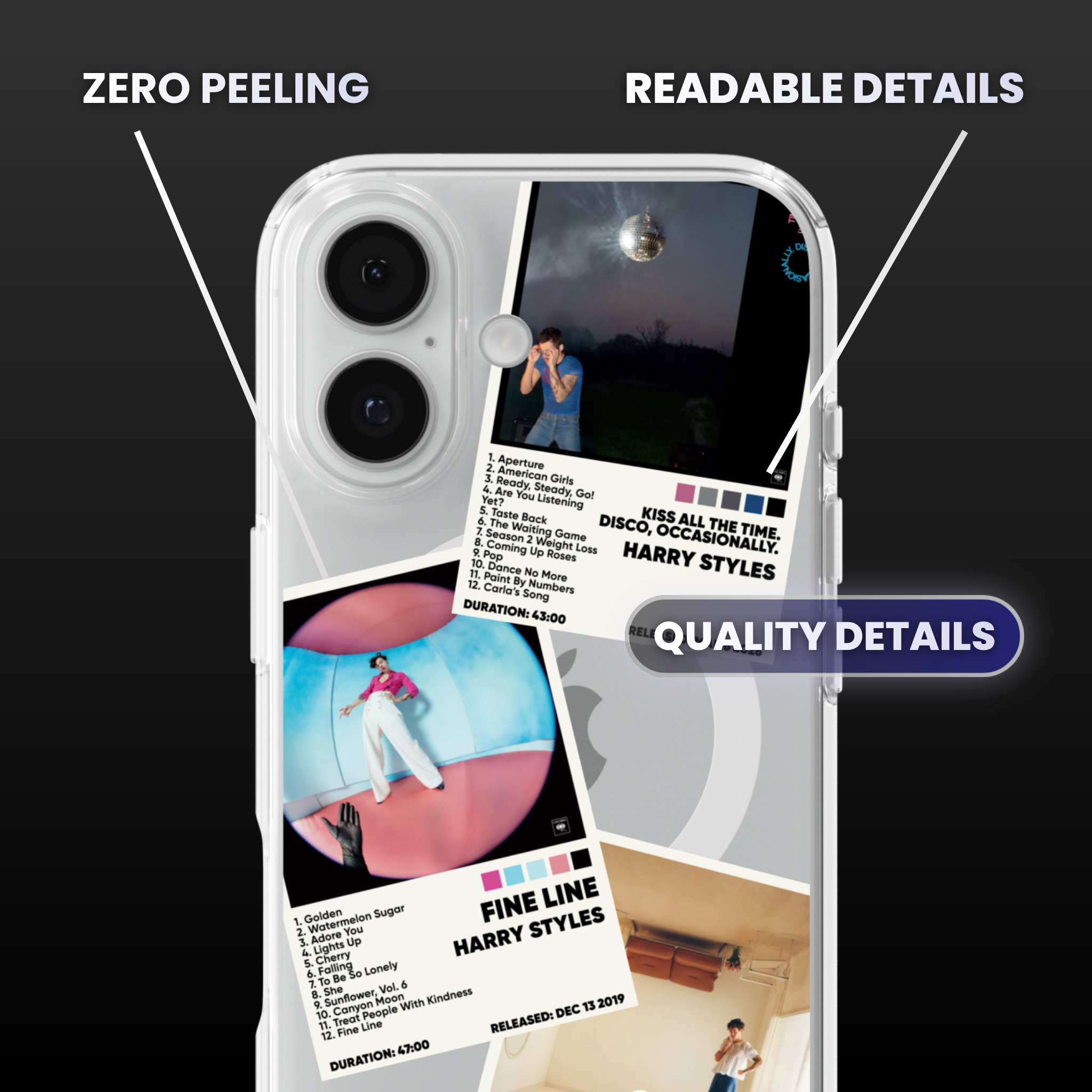 Harry Styles Album Covers Clear Phone Case