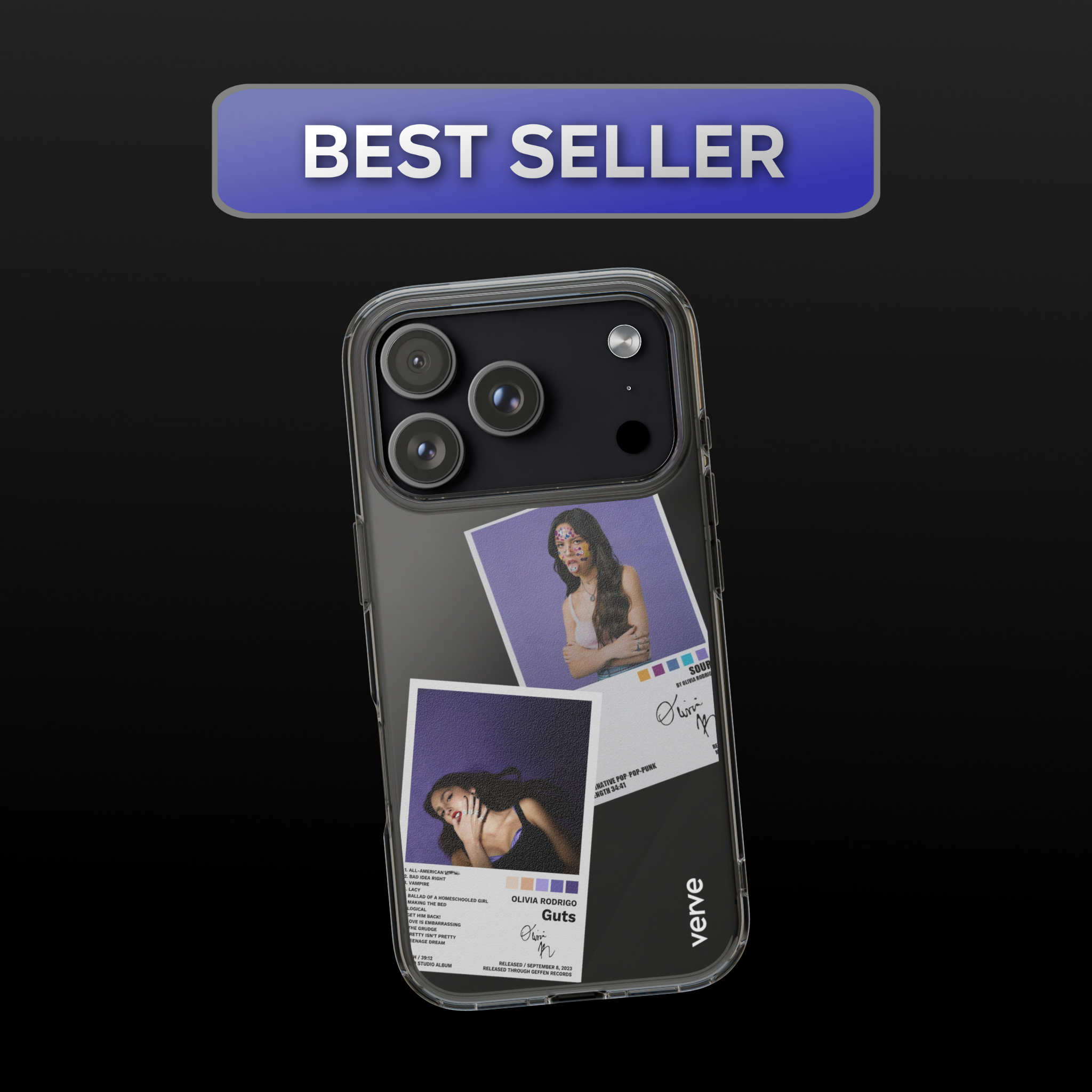 Olivia Rodrigo Album Covers Clear Phone Case