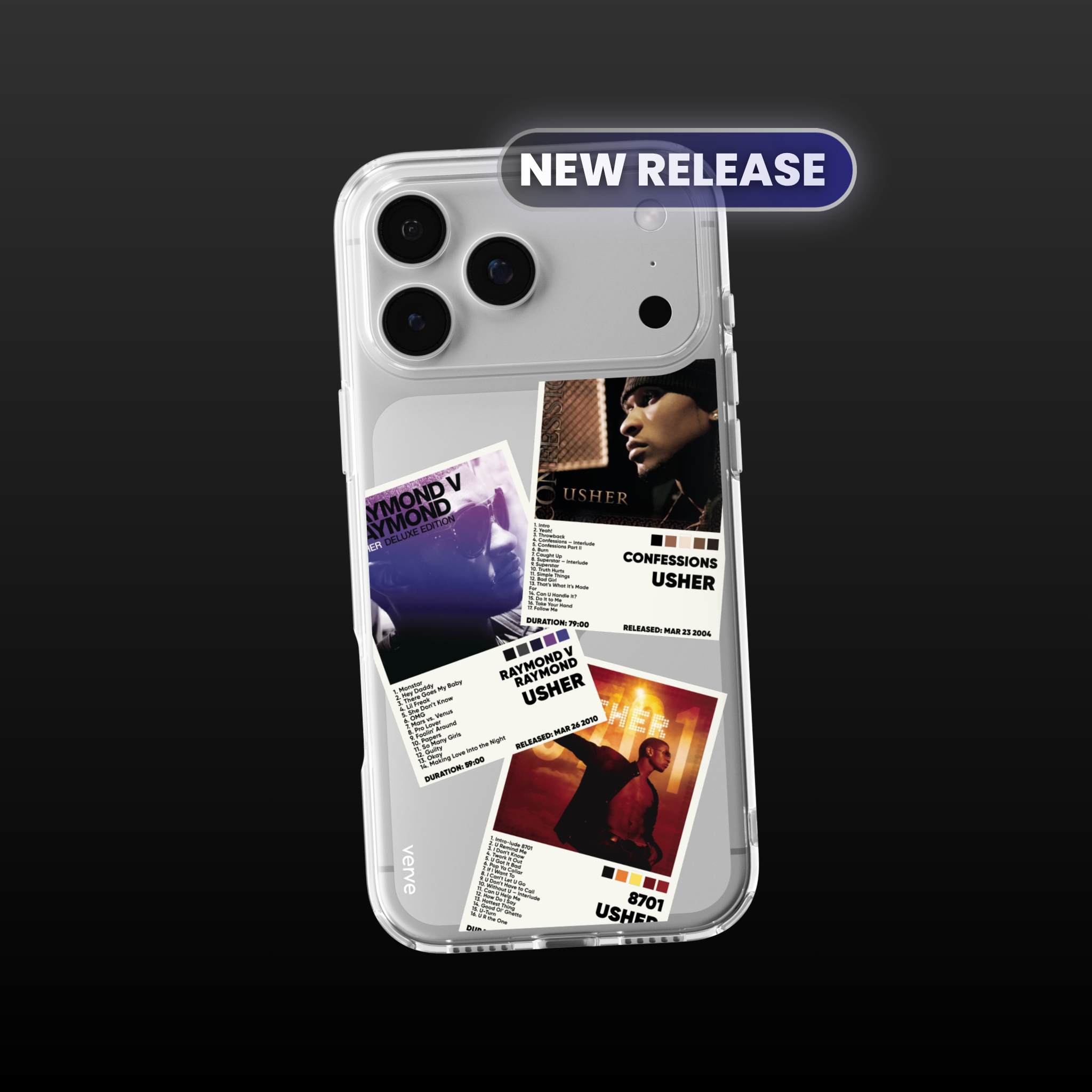 Usher Album Covers Clear Phone Case