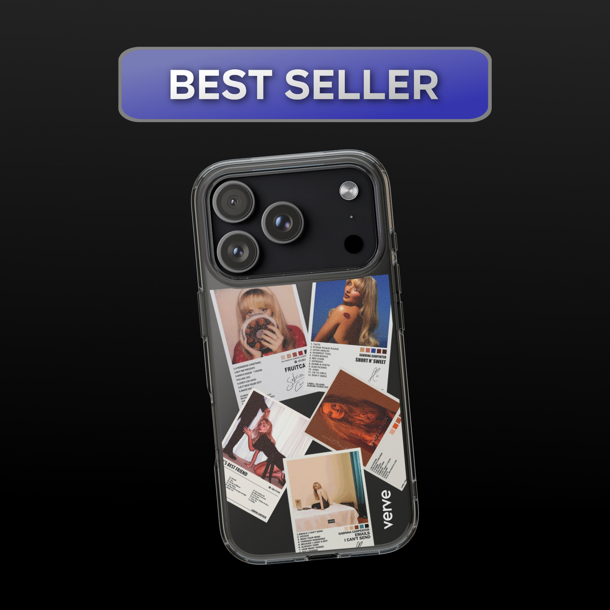 Sabrina Carpenter Album Covers Clear Phone Case