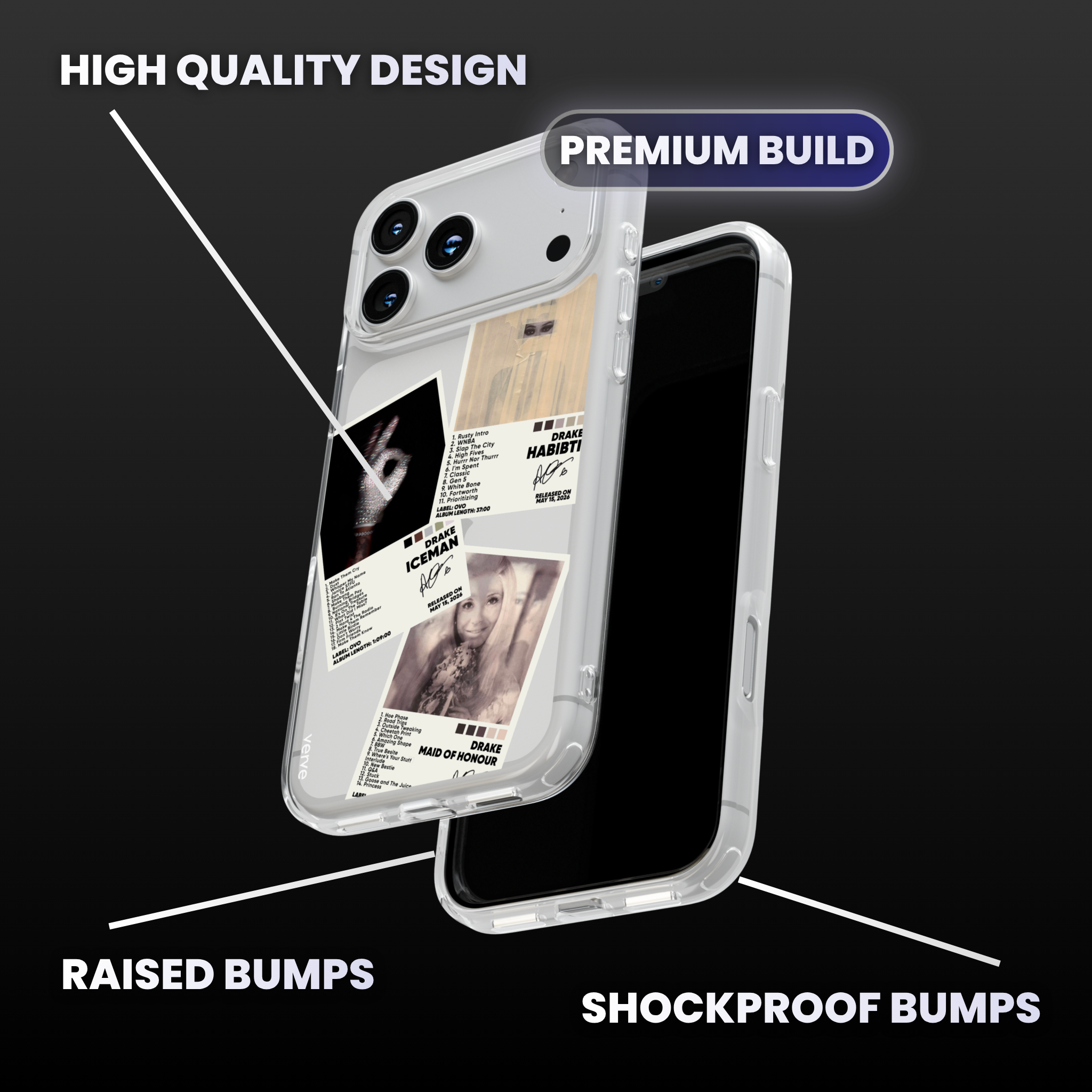 ICEMAN Drake Album Covers Clear Phone Case