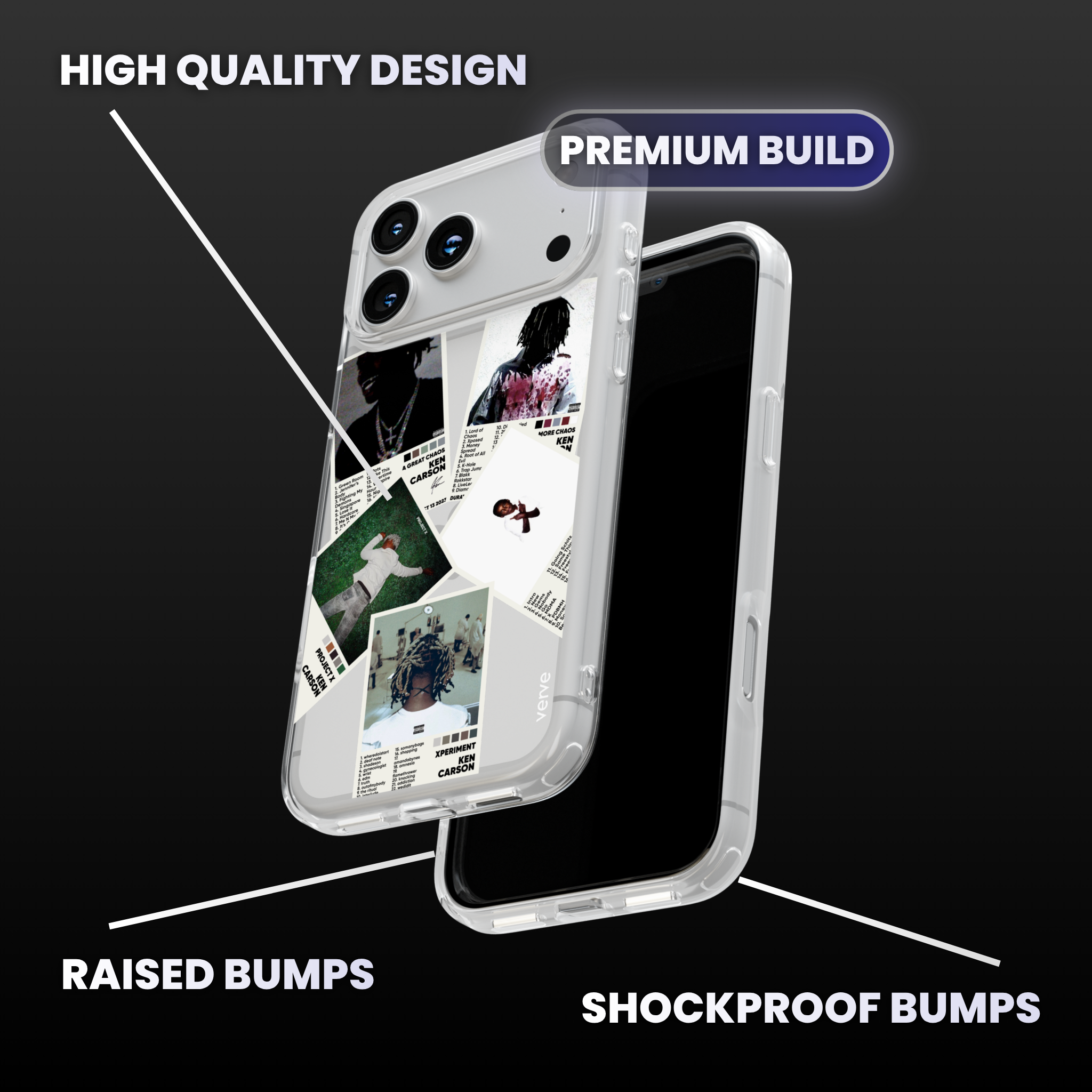 Ken Carson Album Covers Clear Phone Case