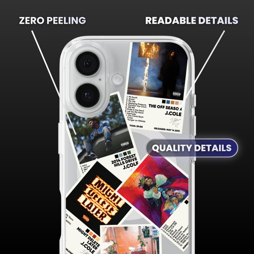 J Cole Albums Clear Phone Case