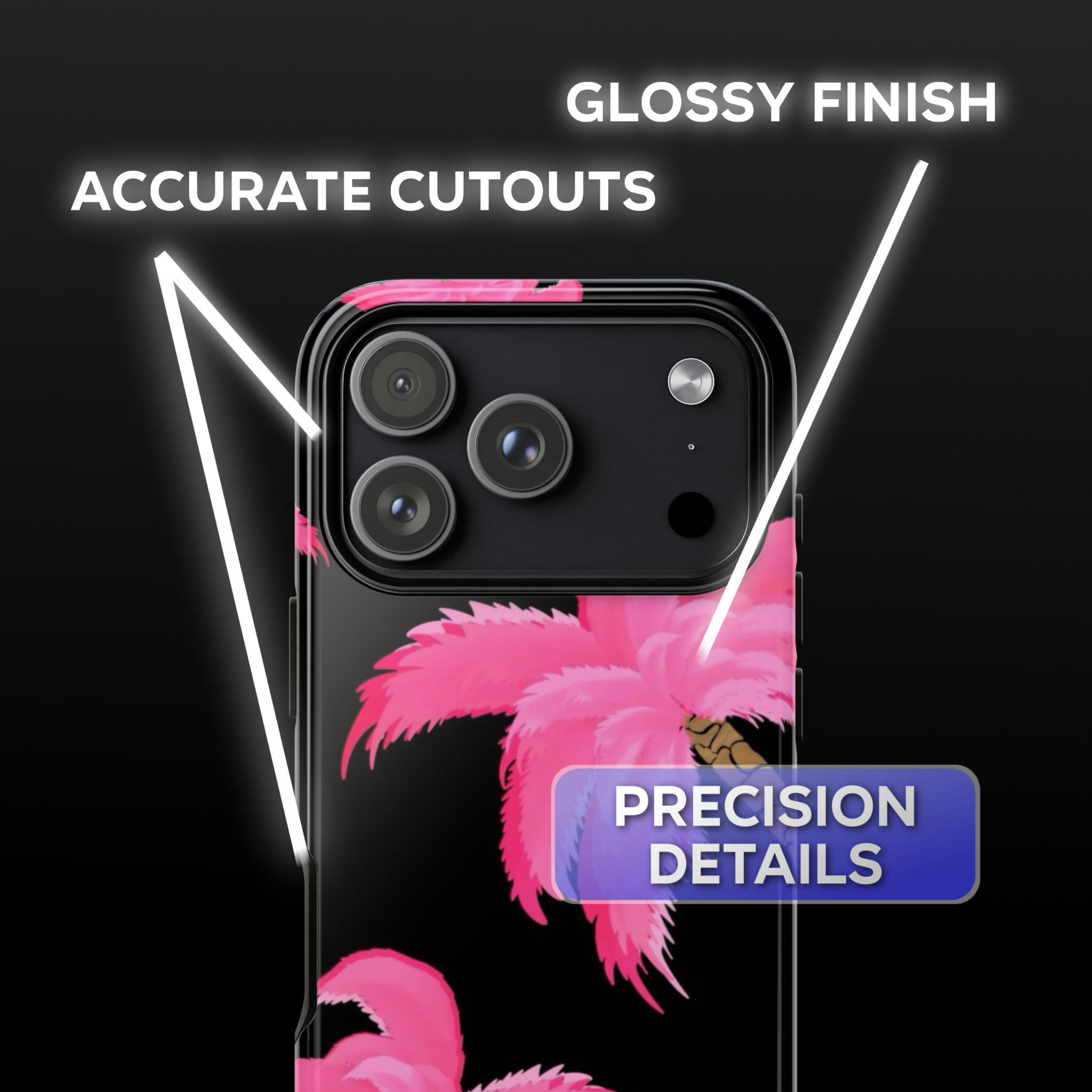 Bright Pink Palms Phone Case