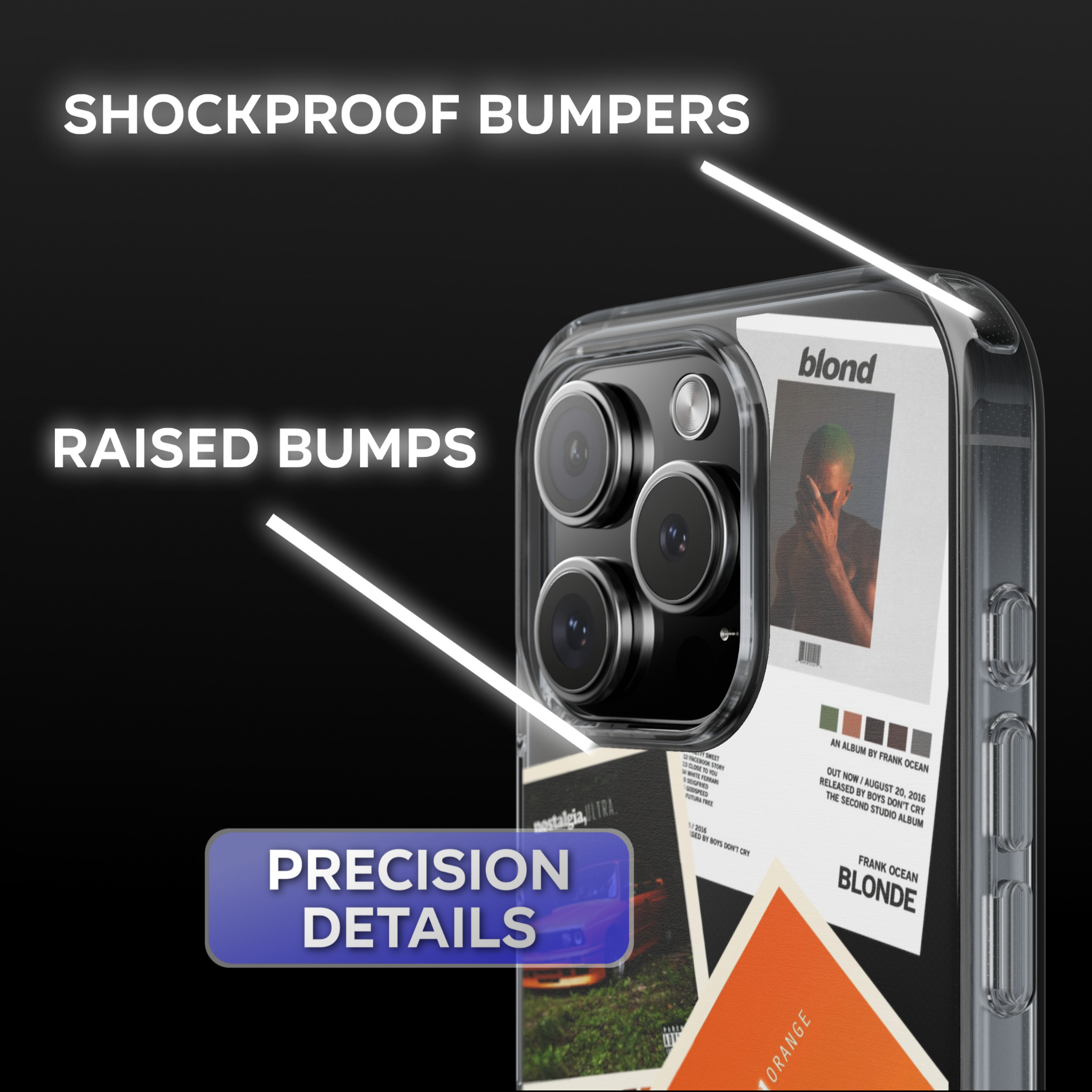 Frank Ocean Albums Clear Phone Case