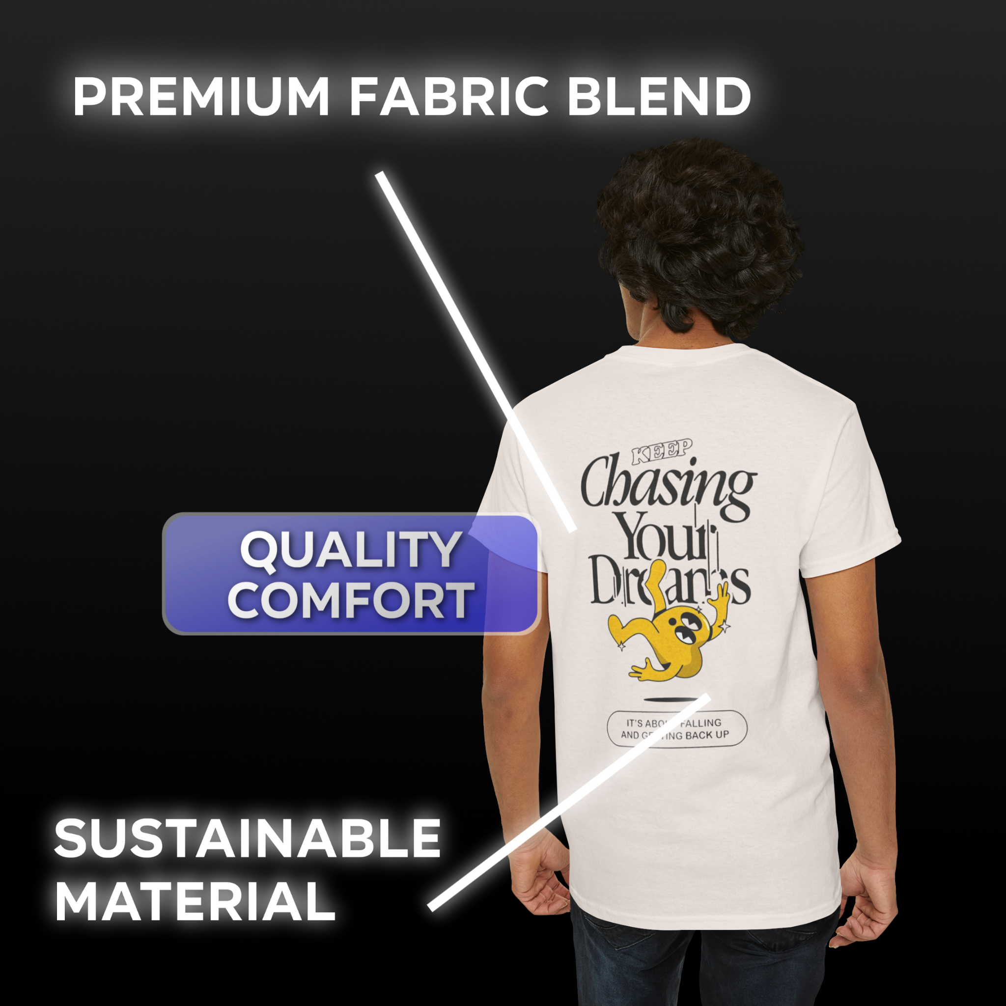 Keep Chasing Your Dreams Graphic Heavy Cotton Tee