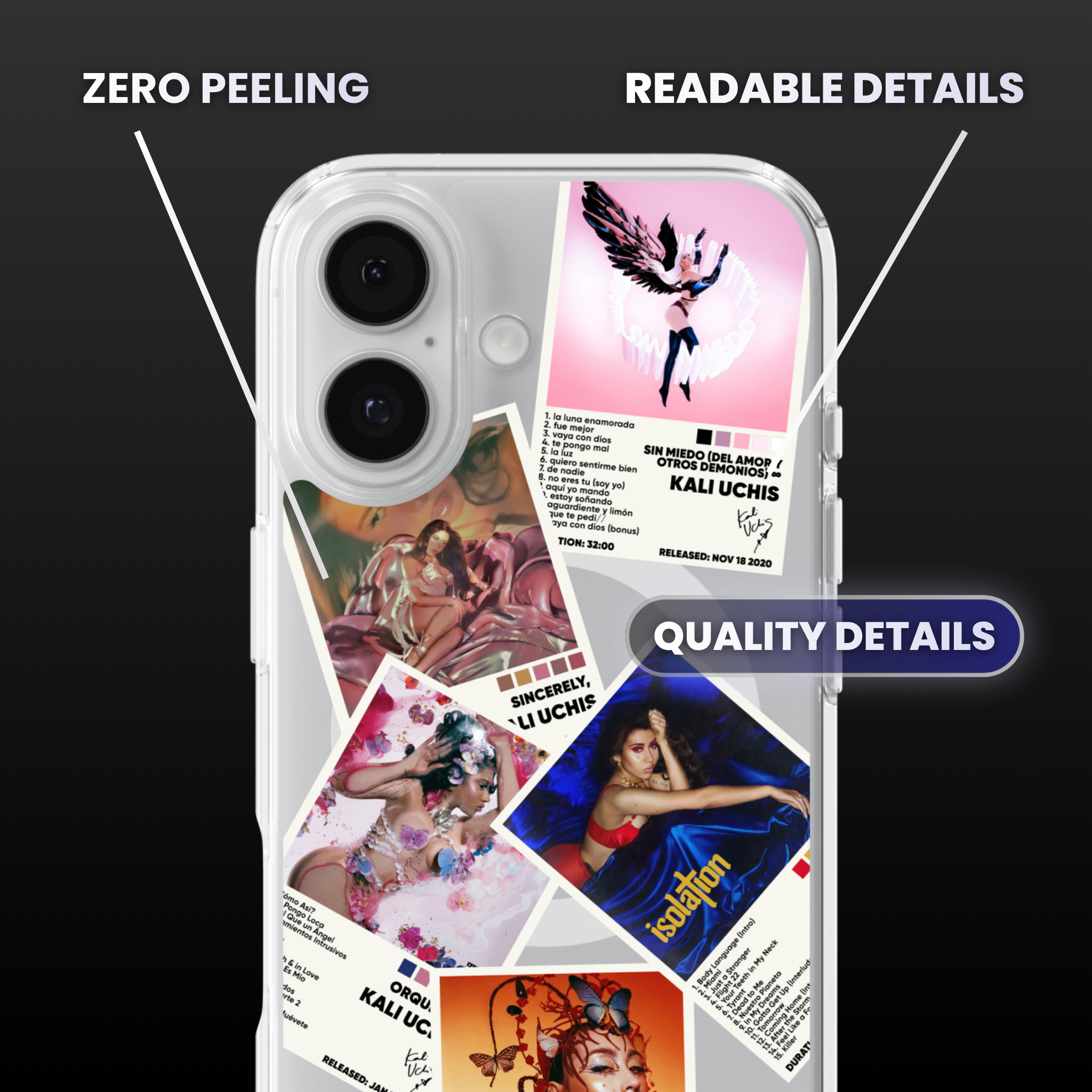 Kali Uchis Album Covers Clear Phone Case