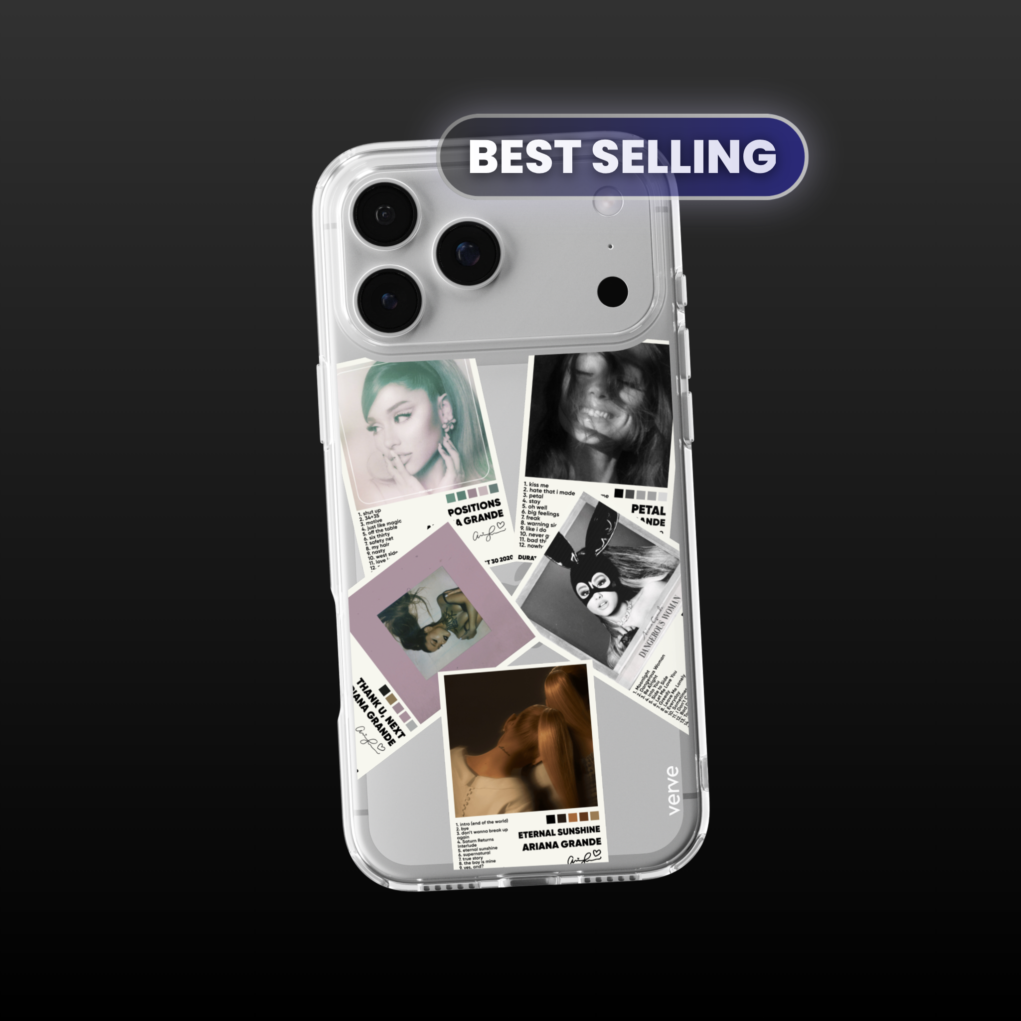 Ariana Grande Album Covers Clear Phone Case