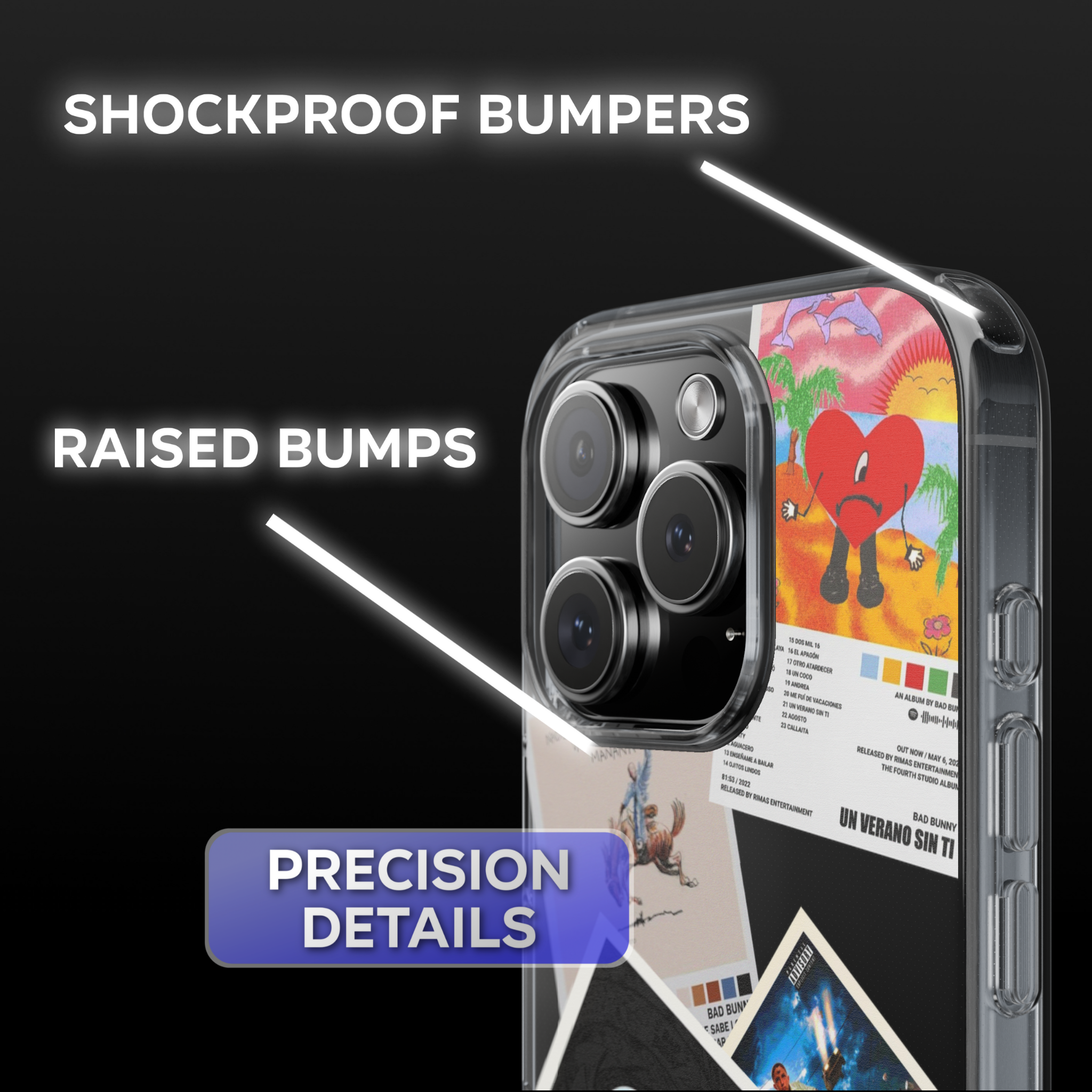 Bad Bunny Albums Clear Phone Case