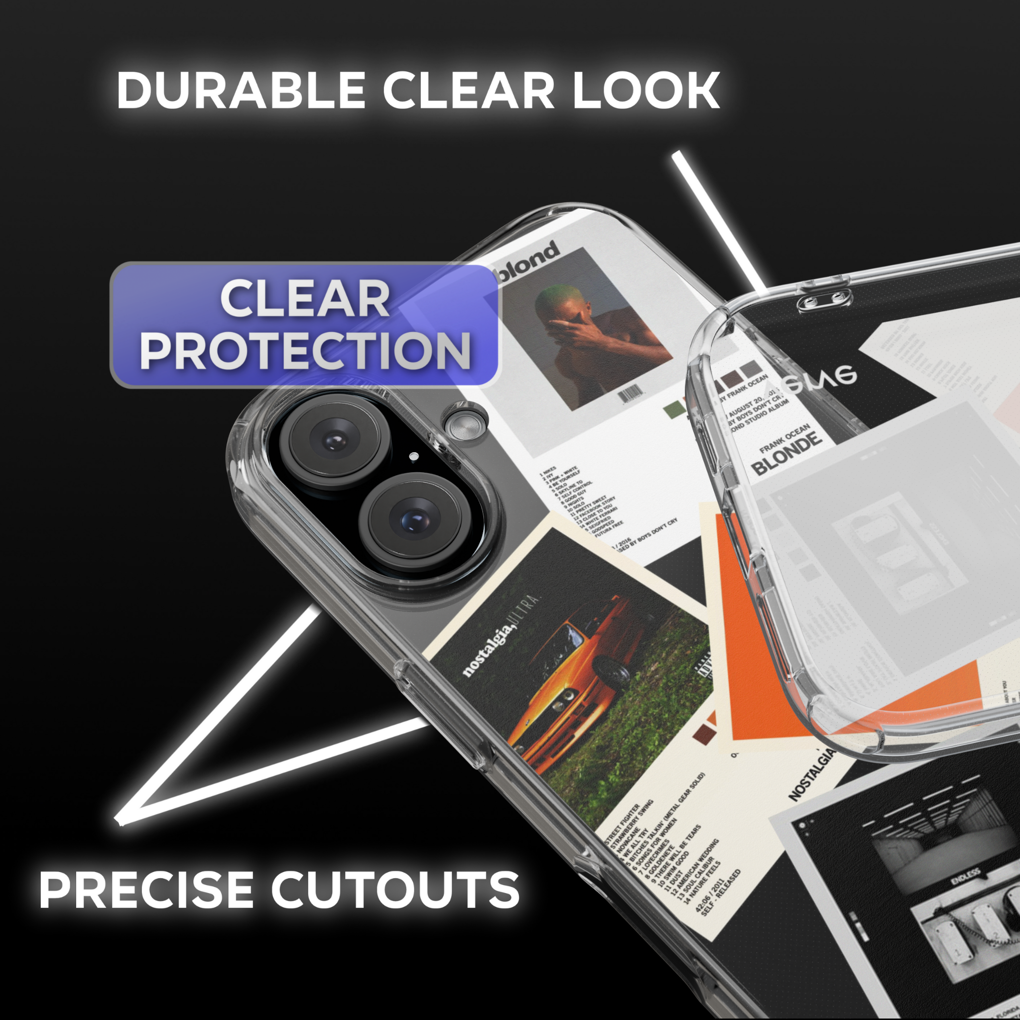 Frank Ocean Albums Clear Phone Case