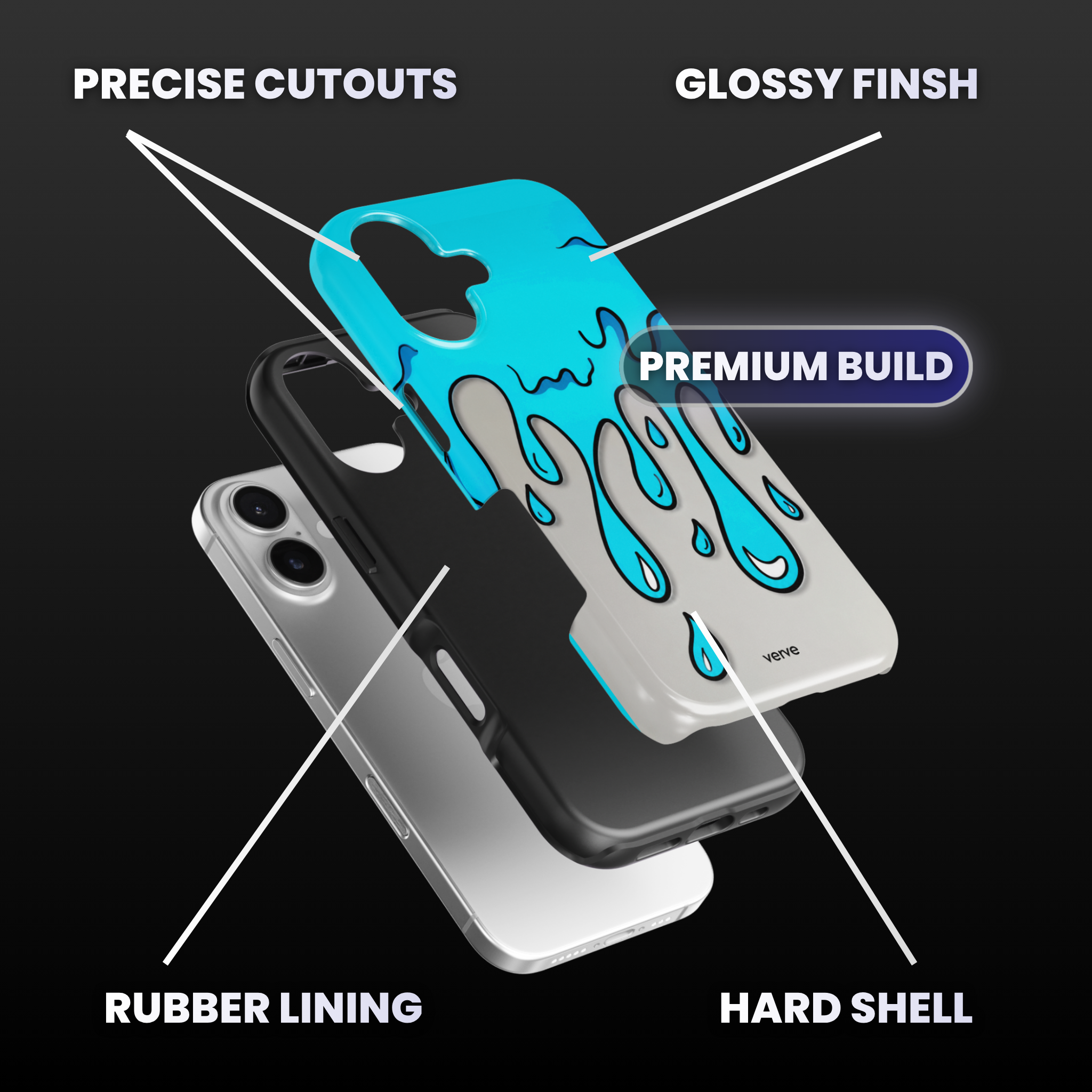 Teal Drop Phone Case