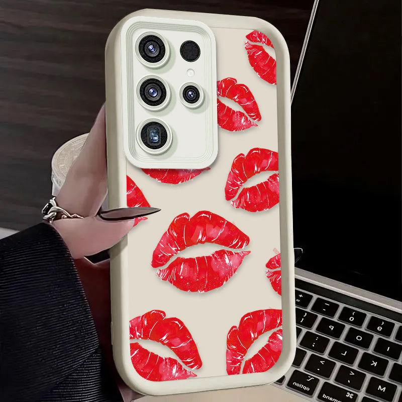 Sexy Red Lips Kiss Print Case