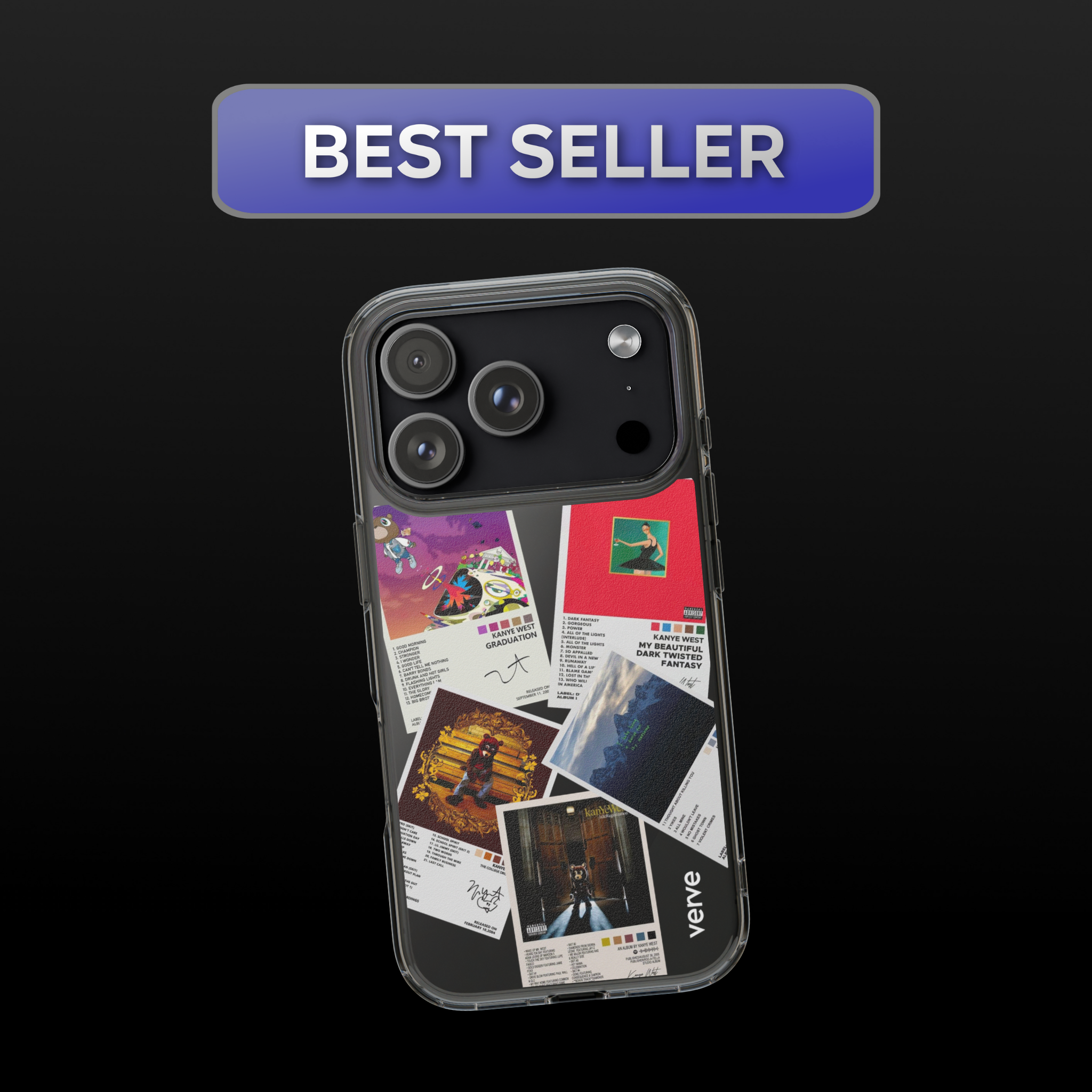 Kanye West Album Covers Clear Phone Case