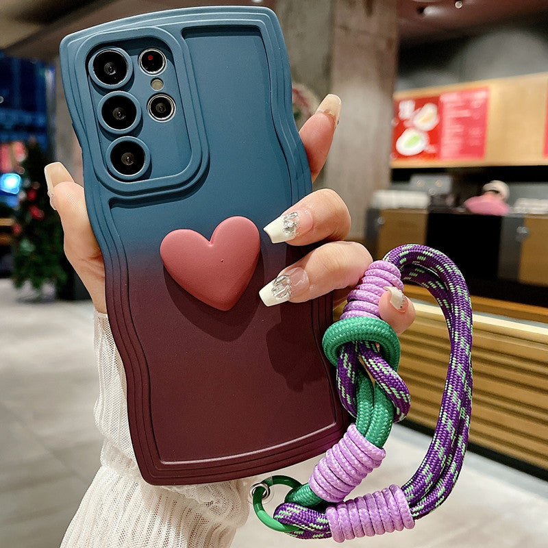 Love Heart Wrist Strap Case