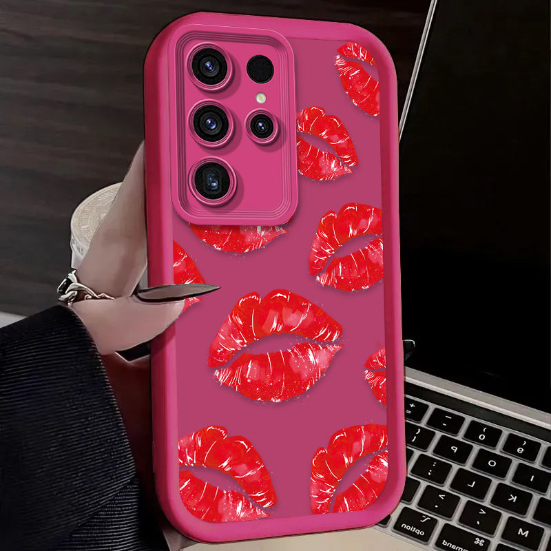 Sexy Red Lips Kiss Print Case