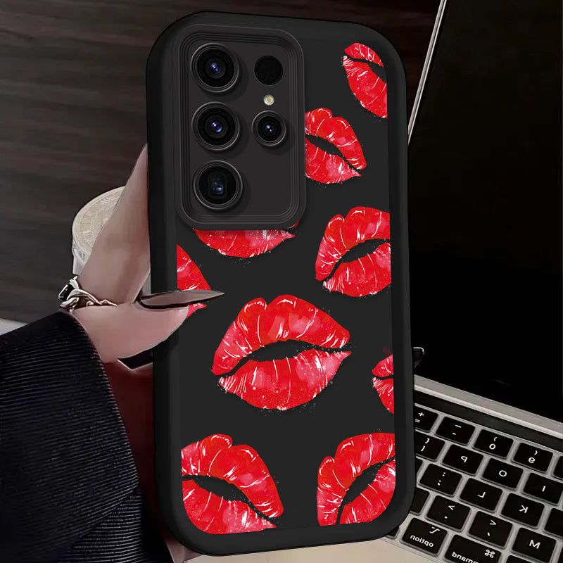 Sexy Red Lips Kiss Print Case