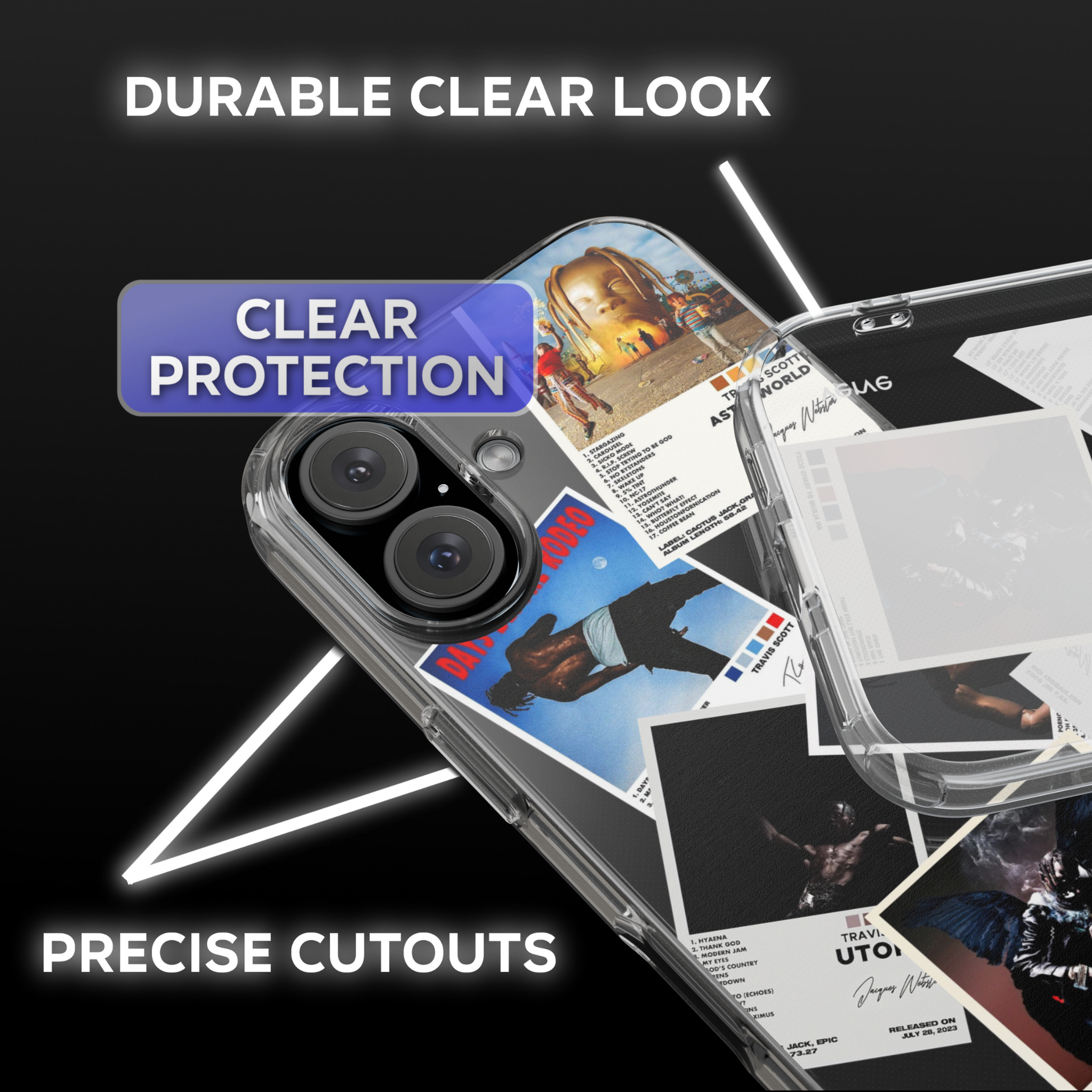 Travis Scott Albums Clear Phone Case