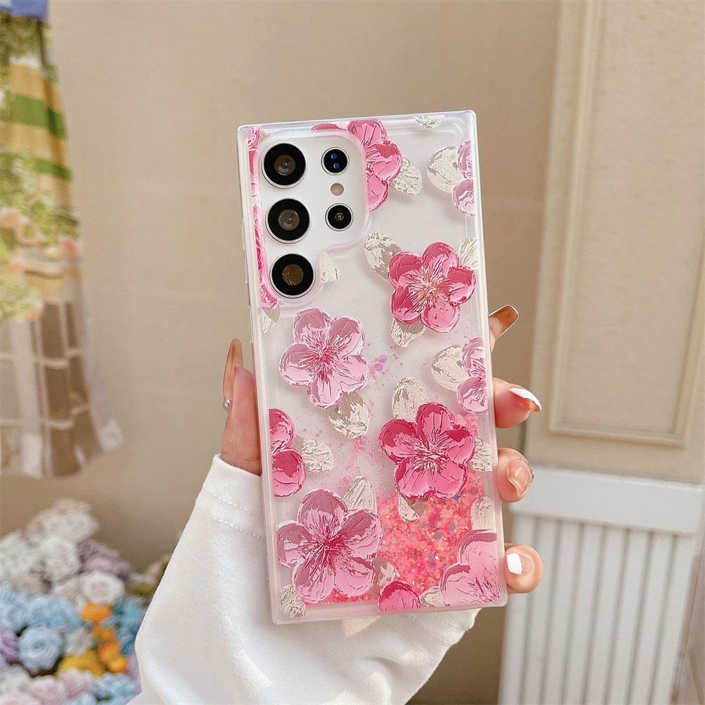 Oil Painting Flower Patterned Phosphor Case