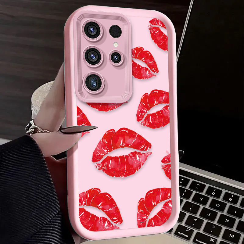 Sexy Red Lips Kiss Print Case